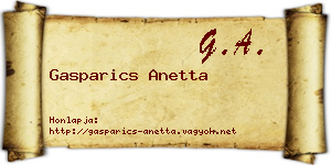 Gasparics Anetta névjegykártya